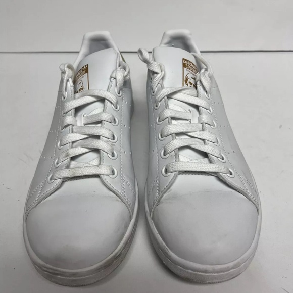 adidas Womens Stan Smith White Leather Sneaker Size 7.5 M - Picture 3 of 6